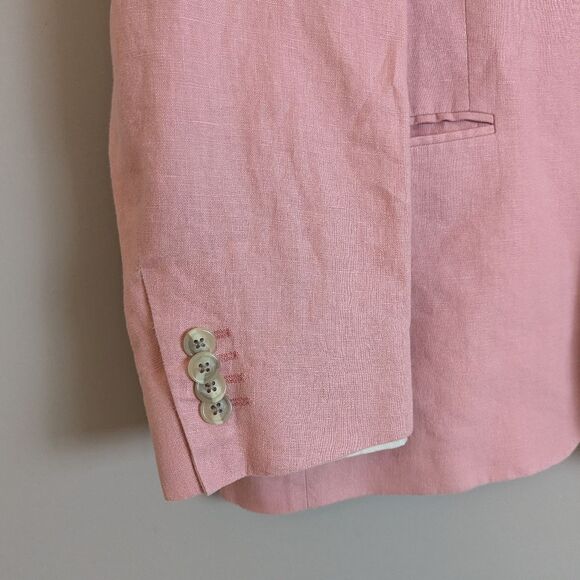 Michael Kors Men’s Blazer 41 Pink Cotton Sport Coat Classic Fit Lightweight Prep - Picture 2 of 11